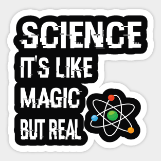 Funny Science Like Magic But Real Humor Design Geek Geometry Sticker